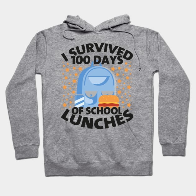 Funny 100 Days of School Lunch Lady, I Survived 100 Days of School Lunches Hoodie by mcoshop